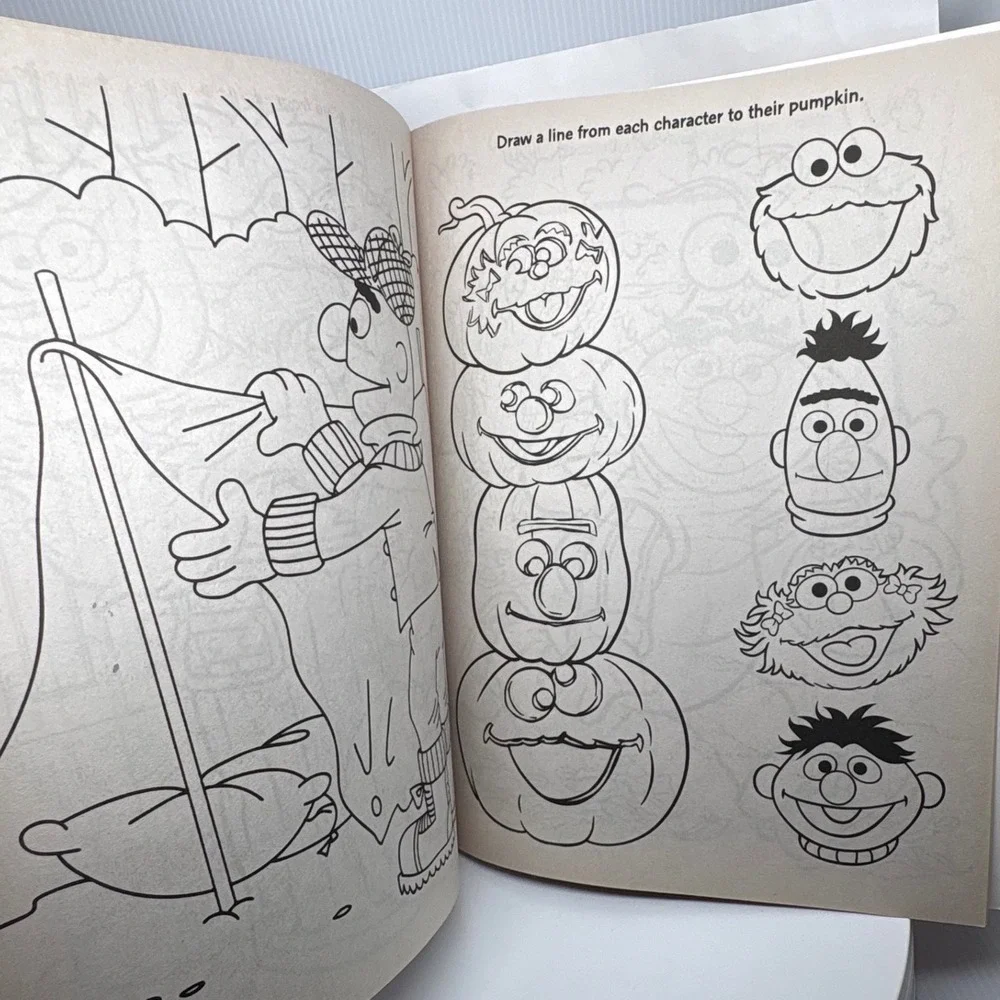 Sesame Street Spooky Monsters Halloween Coloring Activity Book Elmo Counting